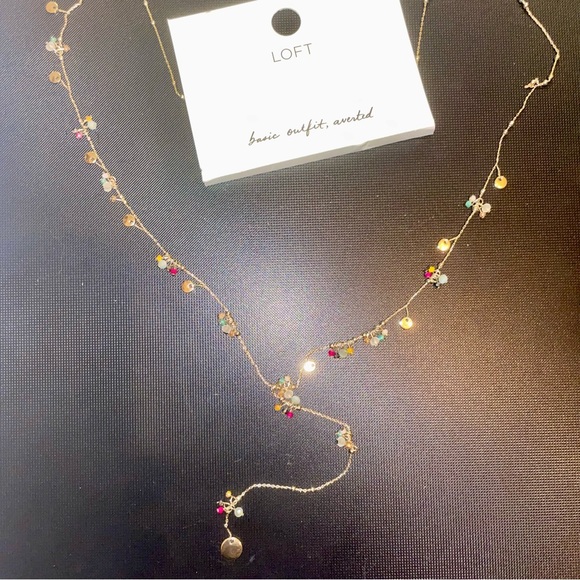 BNWT LOFT long gold necklace - Picture 1 of 12